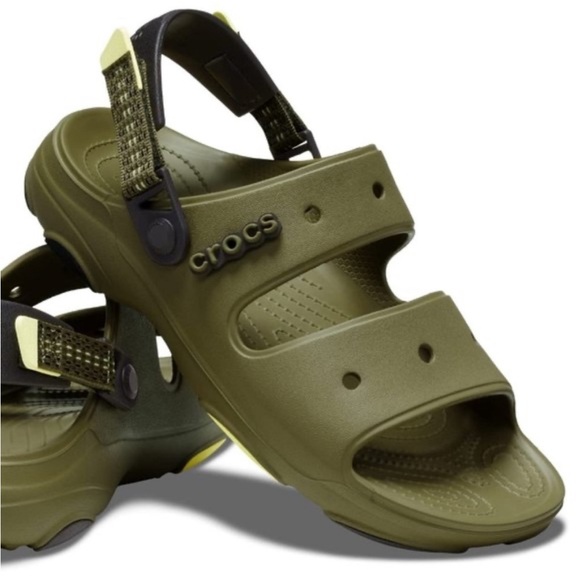 Crocs All Terrain Aloe Green with Black Trim Sandal Shoes  Men’s 10 - Picture 9 of 9